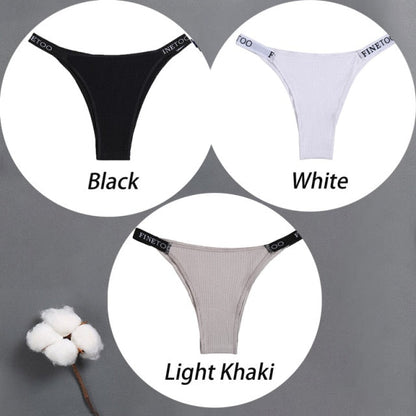 3 pack Cotton Mix Panties Letter Waist Underpants Lingerie Thong Pantys Underwear Intimates The Clothing Company Sydney