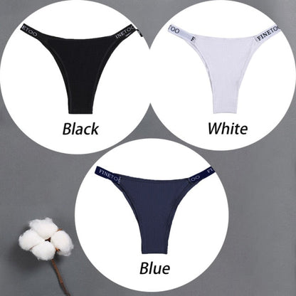 3 pack Cotton Mix Panties Letter Waist Underpants Lingerie Thong Pantys Underwear Intimates The Clothing Company Sydney