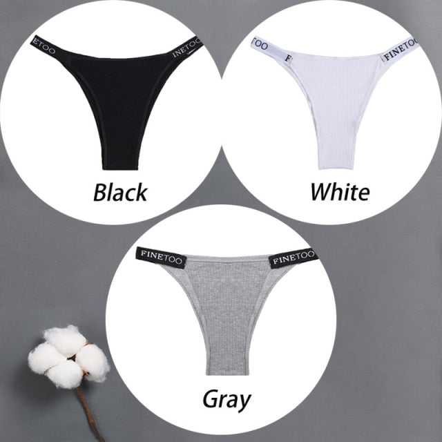 3 pack Cotton Mix Panties Letter Waist Underpants Lingerie Thong Pantys Underwear Intimates The Clothing Company Sydney