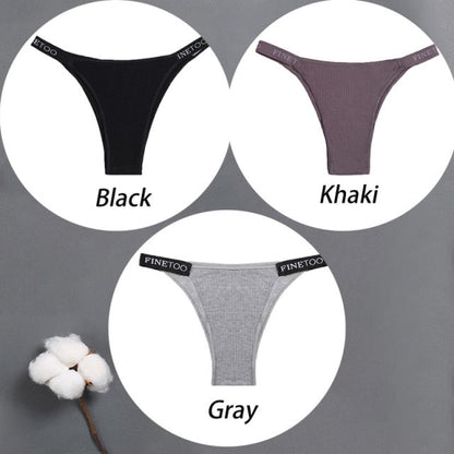 3 pack Cotton Mix Panties Letter Waist Underpants Lingerie Thong Pantys Underwear Intimates The Clothing Company Sydney