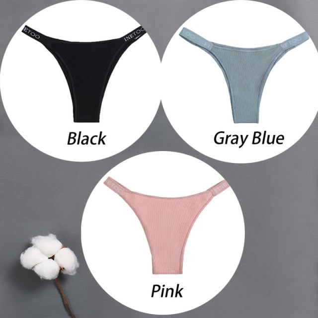 3 pack Cotton Mix Panties Letter Waist Underpants Lingerie Thong Pantys Underwear Intimates The Clothing Company Sydney