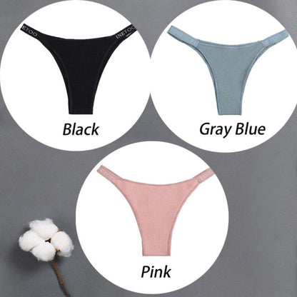 3 pack Cotton Mix Panties Letter Waist Underpants Lingerie Thong Pantys Underwear Intimates The Clothing Company Sydney