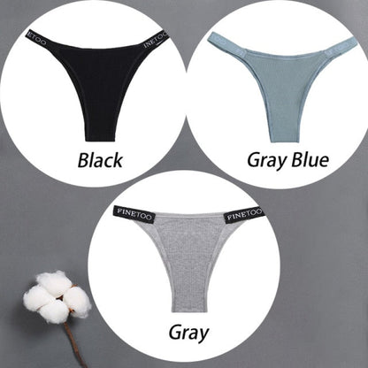3 pack Cotton Mix Panties Letter Waist Underpants Lingerie Thong Pantys Underwear Intimates The Clothing Company Sydney