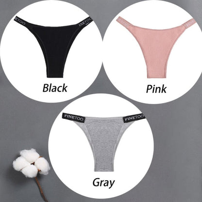 3 pack Cotton Mix Panties Letter Waist Underpants Lingerie Thong Pantys Underwear Intimates The Clothing Company Sydney