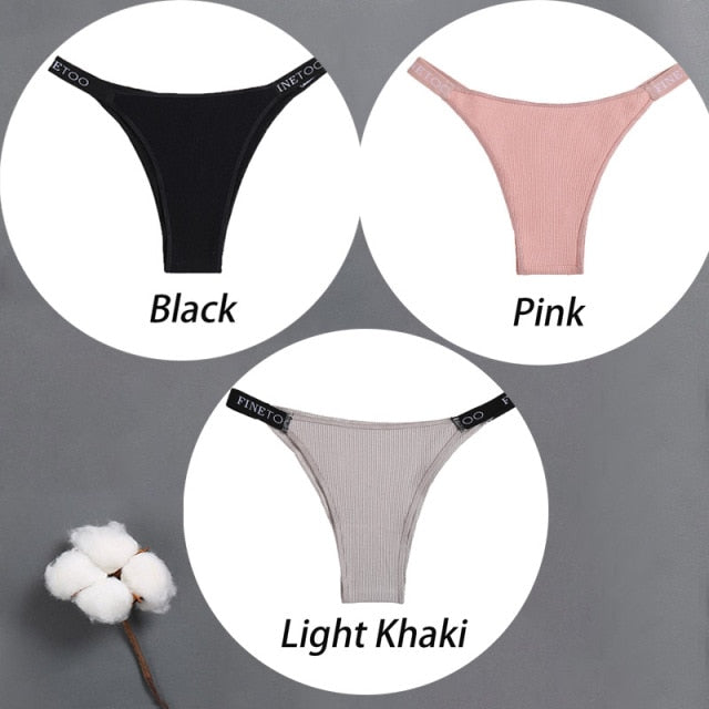 3 pack Cotton Mix Panties Letter Waist Underpants Lingerie Thong Pantys Underwear Intimates The Clothing Company Sydney