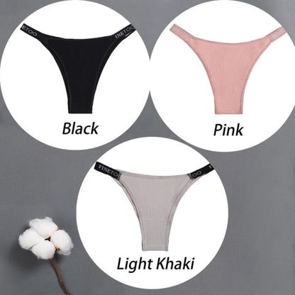 3 pack Cotton Mix Panties Letter Waist Underpants Lingerie Thong Pantys Underwear Intimates The Clothing Company Sydney