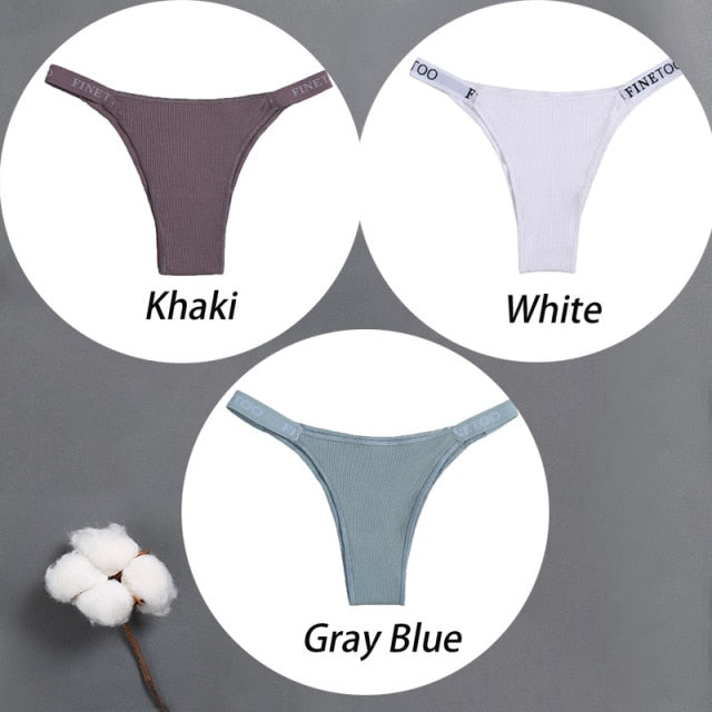 3 pack Cotton Mix Panties Letter Waist Underpants Lingerie Thong Pantys Underwear Intimates The Clothing Company Sydney