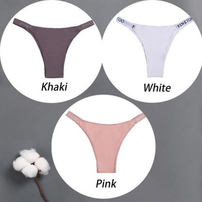3 pack Cotton Mix Panties Letter Waist Underpants Lingerie Thong Pantys Underwear Intimates The Clothing Company Sydney