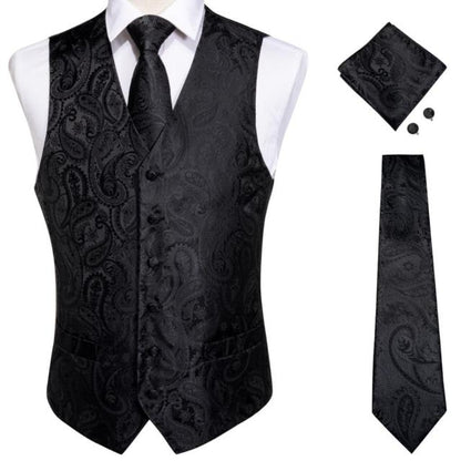 5 Piece Vests Slim Fit Mens Wedding Suit Casual Sleeveless Formal Business Waistcoat Hanky Necktie Bow Tie Set The Clothing Company Sydney