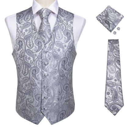 5 Piece Vests Slim Fit Mens Wedding Suit Casual Sleeveless Formal Business Waistcoat Hanky Necktie Bow Tie Set The Clothing Company Sydney