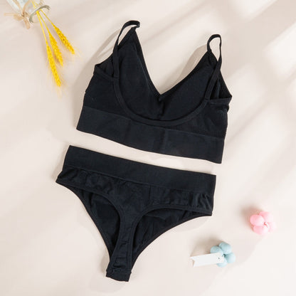 Bra Panties G-String Push Up Bra Crop Top Seamless Underwear Active Bra Thong Lingerie Set The Clothing Company Sydney
