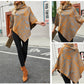 Autumn Winter Print Sweater Oversized Turtleneck Jumper Knitwear Vintage Cape Batwing Sleeve Poncho Pullover The Clothing Company Sydney