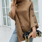 Autumn Winter Button Sweater Oversized Turtleneck Jumper Knitwear Holiday Vintage Cape Batwing Sleeve Poncho Pullover The Clothing Company Sydney