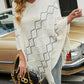 Autumn Winter Sweaters Poncho Knitting Capes Cloak Sweater V-Neck Irregular Hem Tassels Coat Striped Knitted Pullover The Clothing Company Sydney