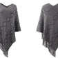 Autumn Winter Sweaters Poncho Knitting Capes Cloak Sweater V-Neck Irregular Hem Tassels Coat Striped Knitted Pullover The Clothing Company Sydney