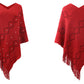 Autumn Winter Sweaters Poncho Knitting Capes Cloak Sweater V-Neck Irregular Hem Tassels Coat Striped Knitted Pullover The Clothing Company Sydney