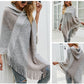 Autumn Winter Sweaters Poncho Knitting Capes Cloak Sweater V-Neck Irregular Hem Tassels Coat Knitted Pullover The Clothing Company Sydney