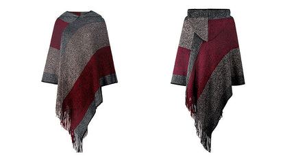 Autumn Winter Sweaters Poncho Knitting Capes Cloak Sweater V-Neck Irregular Hem Tassels Coat Knitted Pullover The Clothing Company Sydney