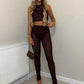 Fitness Tracksuit 2 Piece Set Patchwork Mesh Tank Top+Trousers Workout Sportswear Casual Skinny Streetwear The Clothing Company Sydney