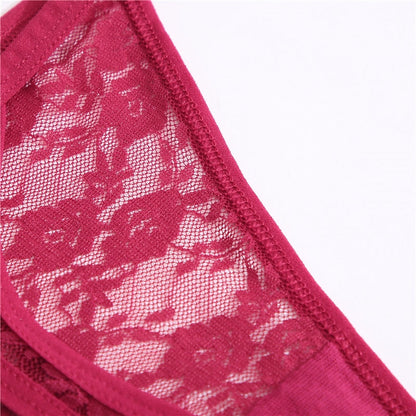 3 Pack Lace Panties Floral Underwear Thongs G-String Low-Waist Underpants Perspective Lingerie Set The Clothing Company Sydney