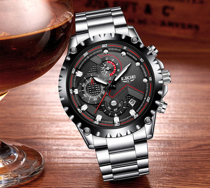 Stainless Steel Hollow Mens Watches Top Brand Sport Waterproof Quartz Watch Men Military Wristwatch The Clothing Company Sydney