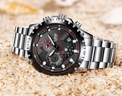 Stainless Steel Hollow Mens Watches Top Brand Sport Waterproof Quartz Watch Men Military Wristwatch The Clothing Company Sydney