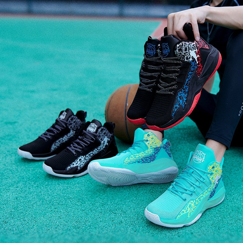 Autumn Winter High Top Men Basketball Unisex Mesh Sneakers Women Sports Shoes Kids Gym Training Athletic Ankle Boots The Clothing Company Sydney