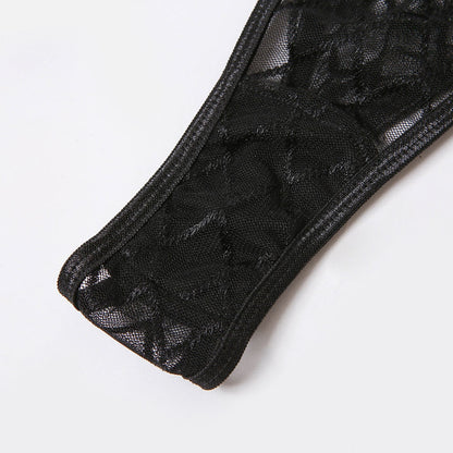 2 Piece Black Plaid Underwear Brief Sets Rhomboids Lace Bra and Panty Garter Transparent Lingerie Set The Clothing Company Sydney