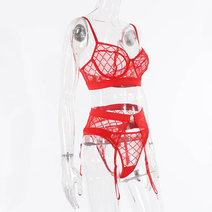 2 Piece Black Plaid Underwear Brief Sets Rhomboids Lace Bra and Panty Garter Transparent Lingerie Set The Clothing Company Sydney