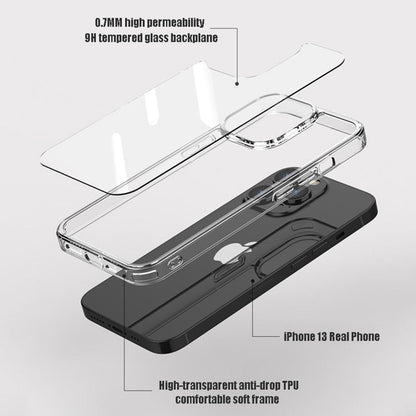 Luxury Tempered Glass Clear Case For iPhone 11 12 13 Pro XS Max 13Mini X XR Transparent Hard Case The Clothing Company Sydney