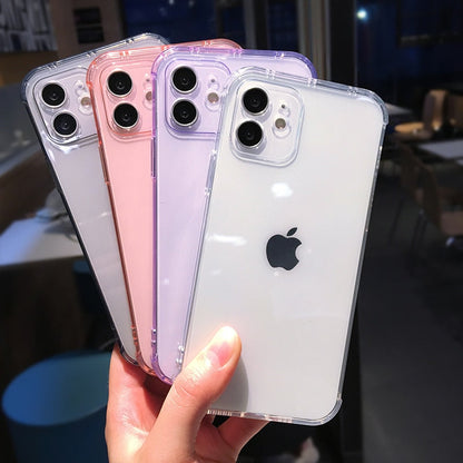 Candy Color Transparent Silicone Case For iPhone 12 11 13 Pro Max Plus X XR XS Camera Protection Shell The Clothing Company Sydney