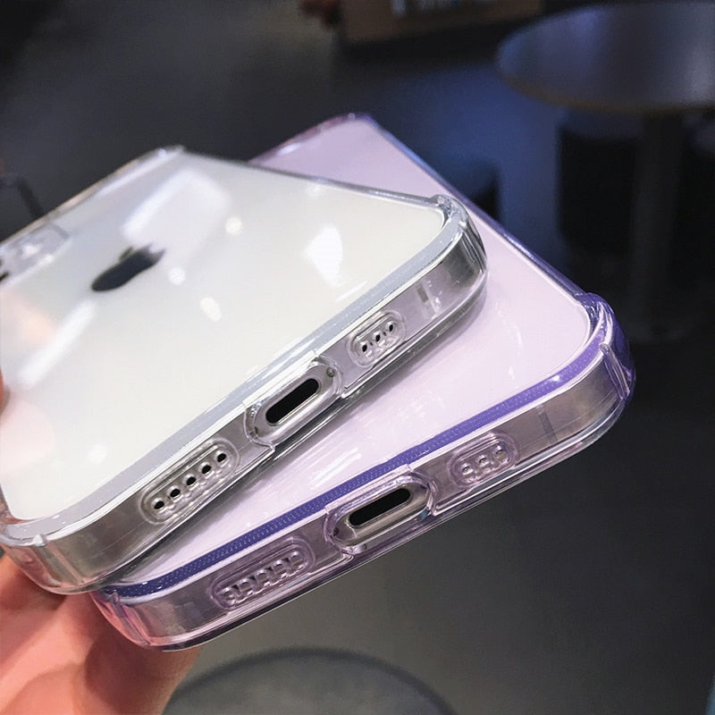 Candy Color Transparent Silicone Case For iPhone 12 11 13 Pro Max Plus X XR XS Camera Protection Shell The Clothing Company Sydney