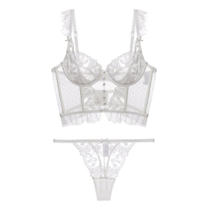 French Lingerie Underwear Set Push Up Brassiere Lace Transparent Bra Panty Sets Wedding White Thin Underwear The Clothing Company Sydney