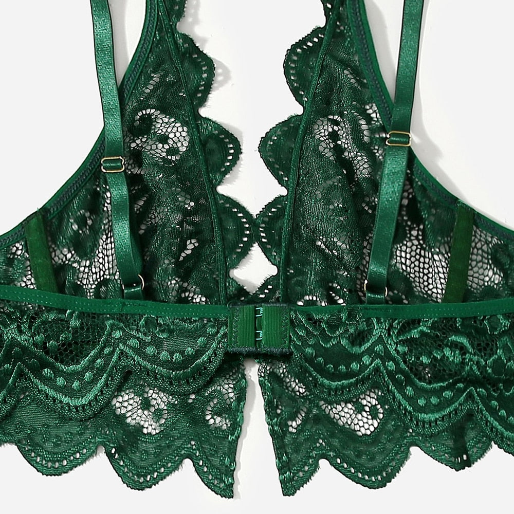 2 Pieces Lingerie Sets Sensual Deep-V Lace Brief Sets See Through Brief Seamless Intimates The Clothing Company Sydney