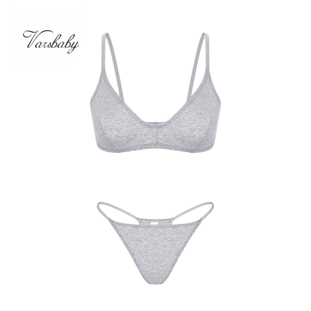 2 Piece Underwear Thong Thin Strap G-strings Sports Bra Set The Clothing Company Sydney