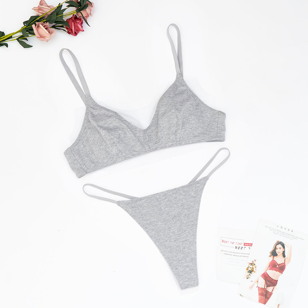 2 Piece Underwear Thong Thin Strap G-strings Sports Bra Set The Clothing Company Sydney