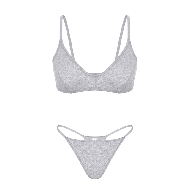 2 Piece Underwear Thong Thin Strap G-strings Sports Bra Set The Clothing Company Sydney