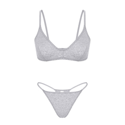 2 Piece Underwear Thong Thin Strap G-strings Sports Bra Set The Clothing Company Sydney