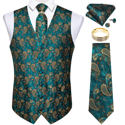 Mens Suit Vest Waistcoat Formal Wedding Groom Sleeveless Vest Hanky Necktie Set The Clothing Company Sydney