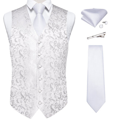 Mens Suit Vest Waistcoat Formal Wedding Groom Sleeveless Vest Hanky Necktie Set The Clothing Company Sydney