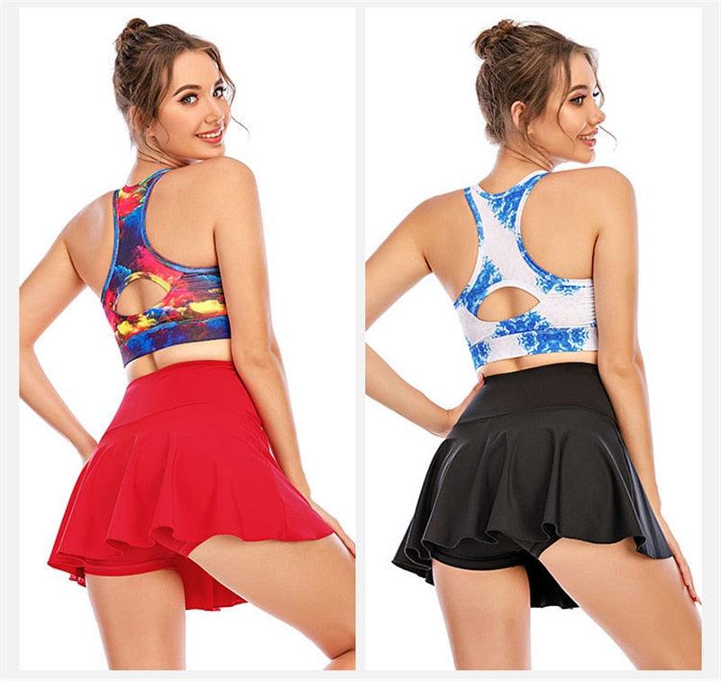 2 in 1 Sports Gym Golf Dancing Running Fitness Yoga Skorts Shorts and Mini Pleated Tennis Skirt The Clothing Company Sydney