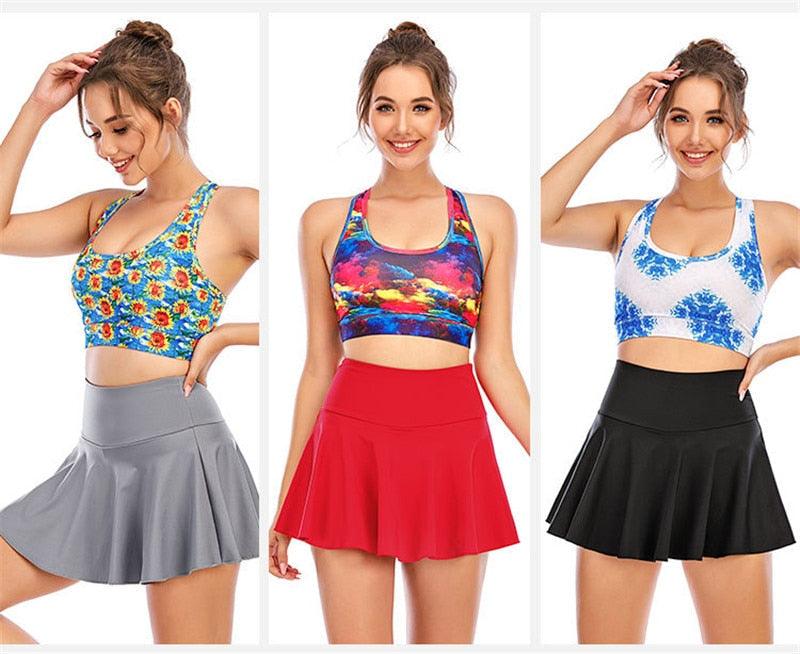 2 in 1 Sports Gym Golf Dancing Running Fitness Yoga Skorts Shorts and Mini Pleated Tennis Skirt The Clothing Company Sydney