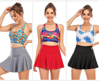 2 in 1 Sports Gym Golf Dancing Running Fitness Yoga Skorts Shorts and Mini Pleated Tennis Skirt The Clothing Company Sydney