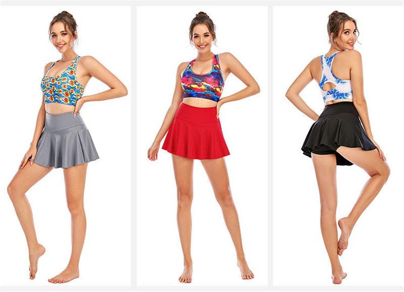 2 in 1 Sports Gym Golf Dancing Running Fitness Yoga Skorts Shorts and Mini Pleated Tennis Skirt The Clothing Company Sydney