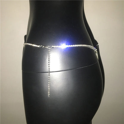 Crystal Body Chain Rhinestone Tassel Thong Belly Party Waist Chain Jewellery Accessories The Clothing Company Sydney