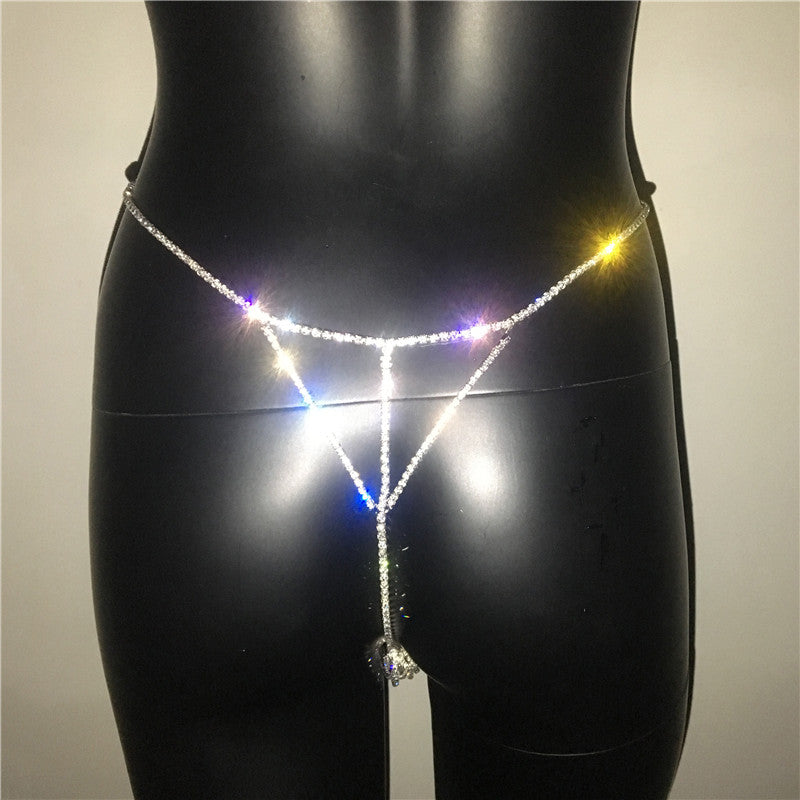 Crystal Body Chain Rhinestone Tassel Thong Belly Party Waist Chain Jewellery Accessories The Clothing Company Sydney