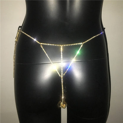 Crystal Body Chain Rhinestone Tassel Thong Belly Party Waist Chain Jewellery Accessories The Clothing Company Sydney