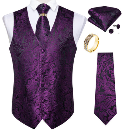 5 Piece Vests Slim Fit Mens Wedding Suit Casual Sleeveless Formal Business Waistcoat Hanky Necktie Bow Tie Set The Clothing Company Sydney