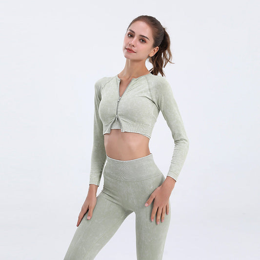 3 Piece High Waist Hip Push Pants Gym Suit Seamless Zipper Sports Yoga Fitness Shaping Activewear The Clothing Company Sydney