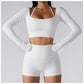 Long Sleeve Yoga With Chest Pads Quick Dry Fitness Clothes Gym Tight Sports Yoga Crop Top The Clothing Company Sydney